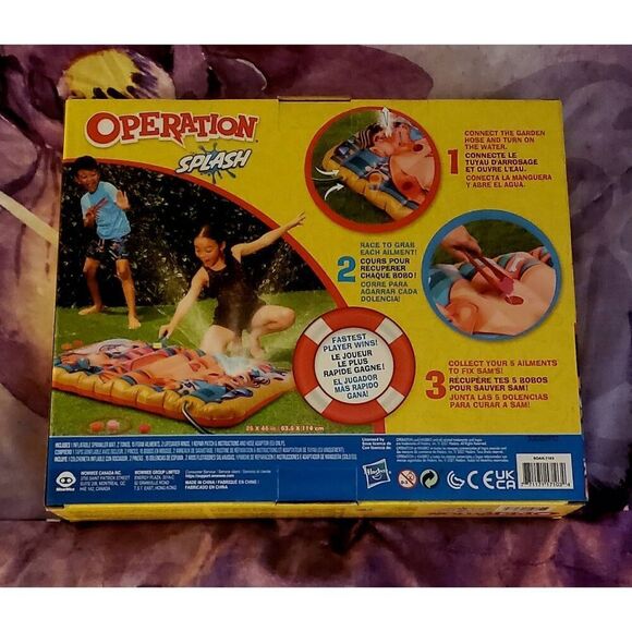 NEW HASBRO OPERATION SPLASH OUTSIDE WATER GAME - Picture 2 of 6